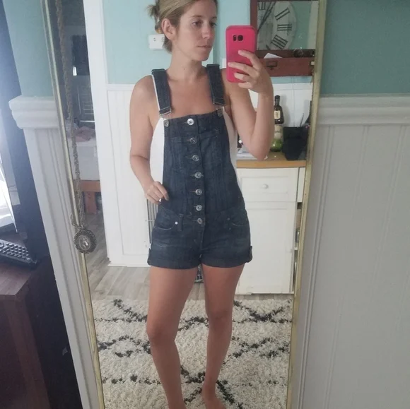 Refuge Denim overall shorts - Picture 2 of 7